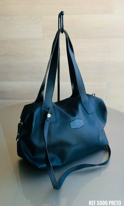 preta Bolsa Grande Crossbody