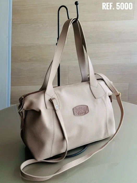 bege Bolsa Grande Crossbody