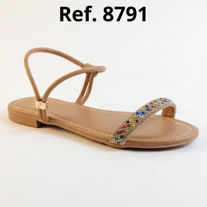 caramelo Rasteira pop fucpoc strass