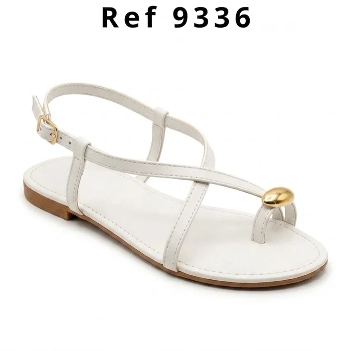 Branco Rasteira Pop Percata enfeite sheik