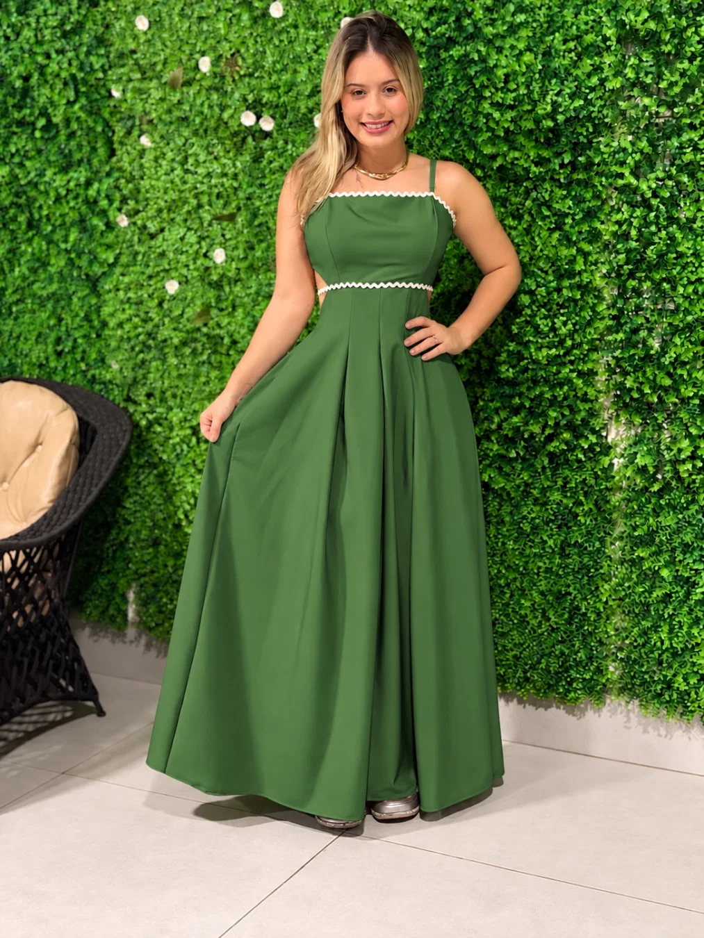 VESTIDO CRISTAL VERDE