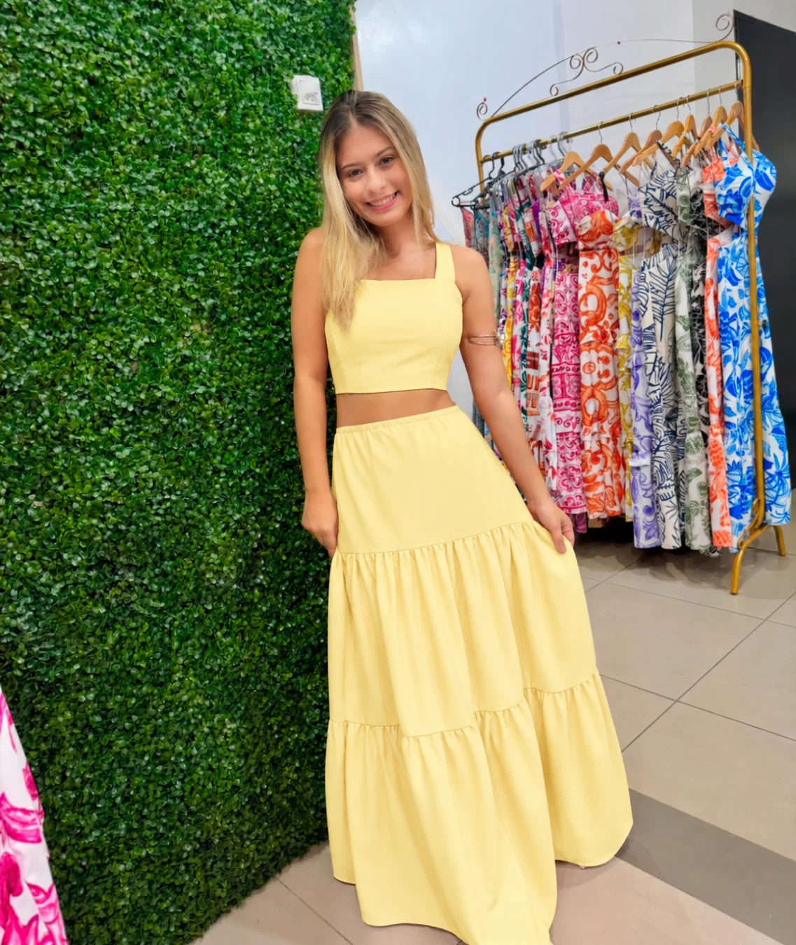 CONJUNTO ALÇA AMARELO MANTEIGA